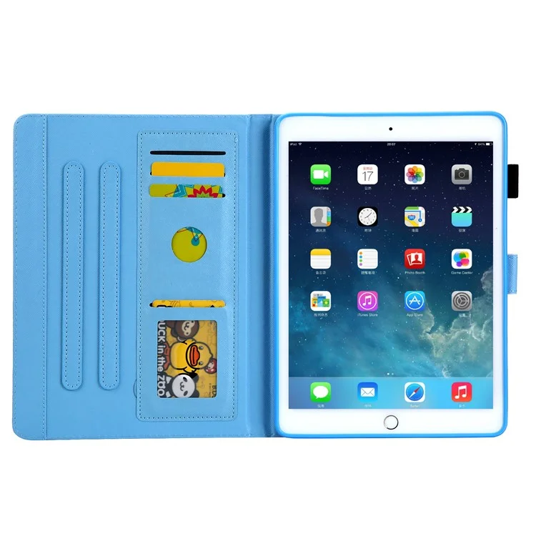 Gemustertes PU-Leder-Standfutteral für Apple iPad 10.2 (2021)/(2020)/(2019)/Pro 10.5 Zoll (2017)/Air 10.5 Zoll (2019)/Pro 10.5 Zoll (2017)/Air 10.5 Zoll (2019) - Strand