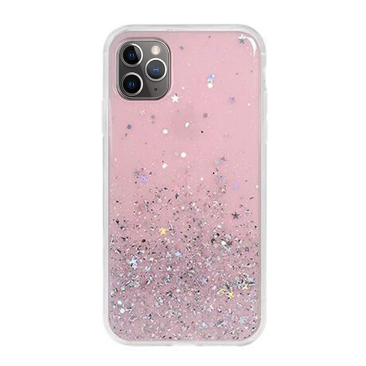Gold Foil Flash Powder Decor Phone Case für iPhone 11 Pro Max 6.5 Zoll (2019) - Pink