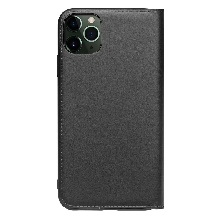 Qialino Para IPhone 11 Pro 5.8 Pulgadas Top Cuero De Vaca CUBIERTE CUBIERTA DE CUBIERTA DE CUBIERTA DE PROTECCIÓN COMPLETA FOLIO FLIP Caja - Negro