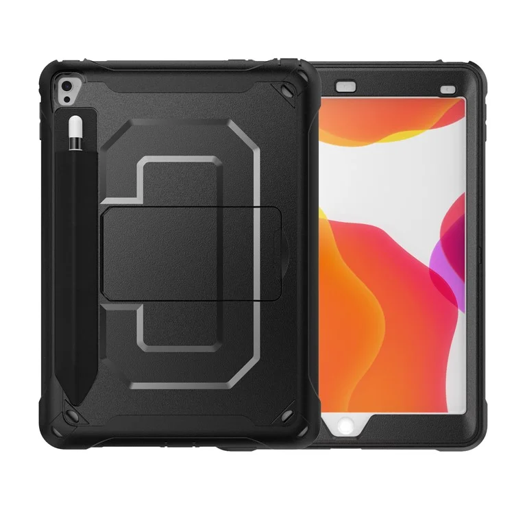 Anti-drop-kickstand PC + Tpu-hülle Mit Stifthalter Für Ipad Air 2/iPad Pro 9,7 Zoll (2016) - Schwarz