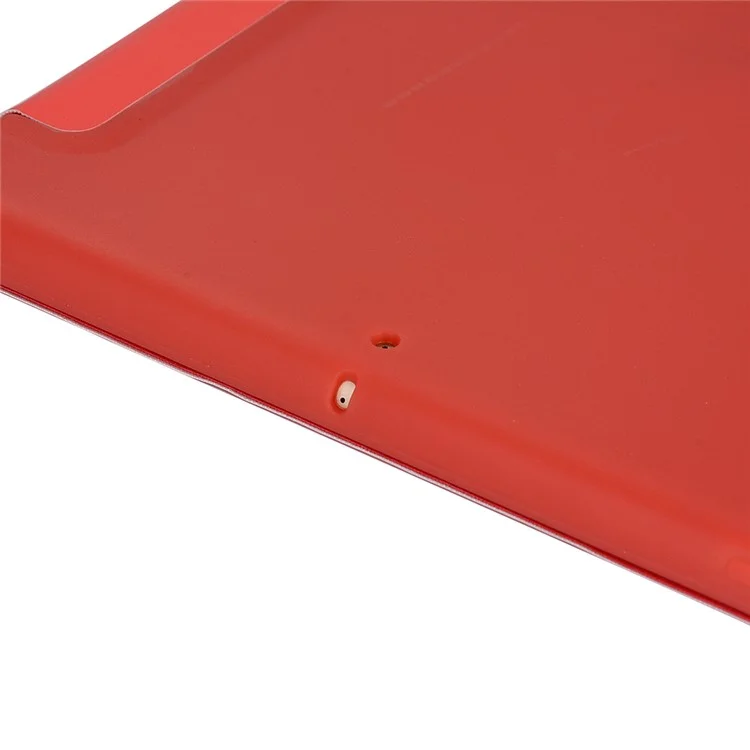 Tri-pli Stand Silicone + Couverture De Comprimé De Protection Universelle En Cuir Avec Réveil Automatique / Dormez Pour IPad 10.2 (2021) / (2020) / (2019) - Rouge