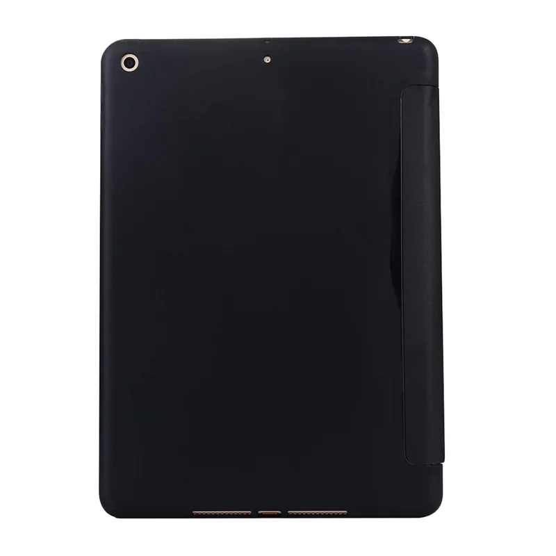 Tri-fold Stand Silicone + Leather Universal Protective Tablet Cover with Auto Wake / Sleep for iPad 10.2 (2021) / (2020) / (2019)  - Black
