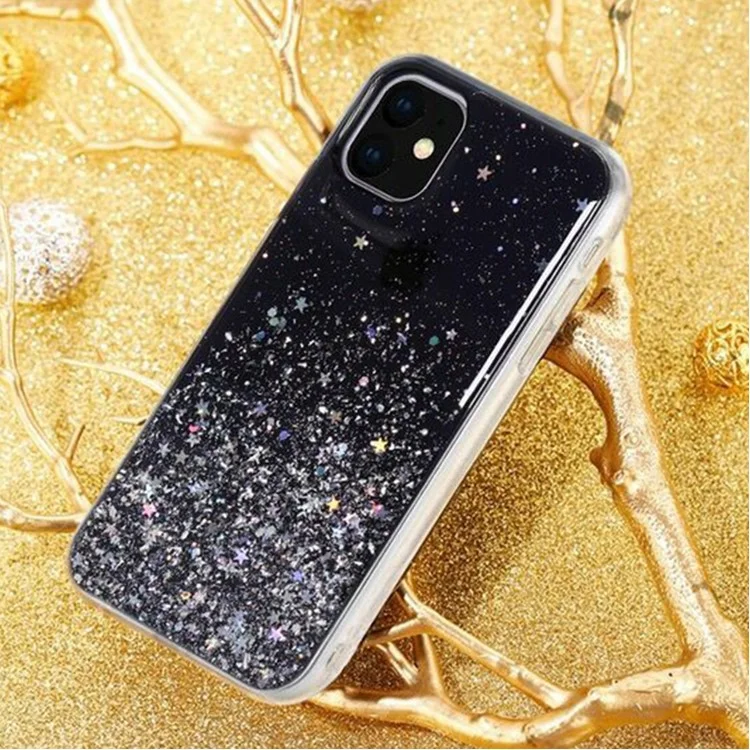 Glitter Sequins Inlaid Style TPU Phone Casing for iPhone 11 Pro 5.8-inch - Black