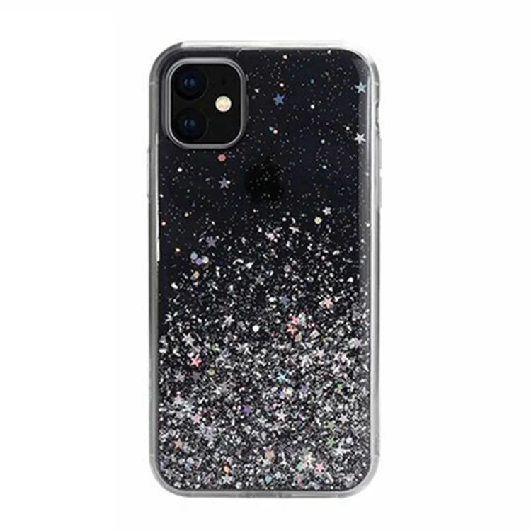 Glitter Sequins Inlaid Style TPU Phone Casing for iPhone 11 Pro 5.8-inch - Black