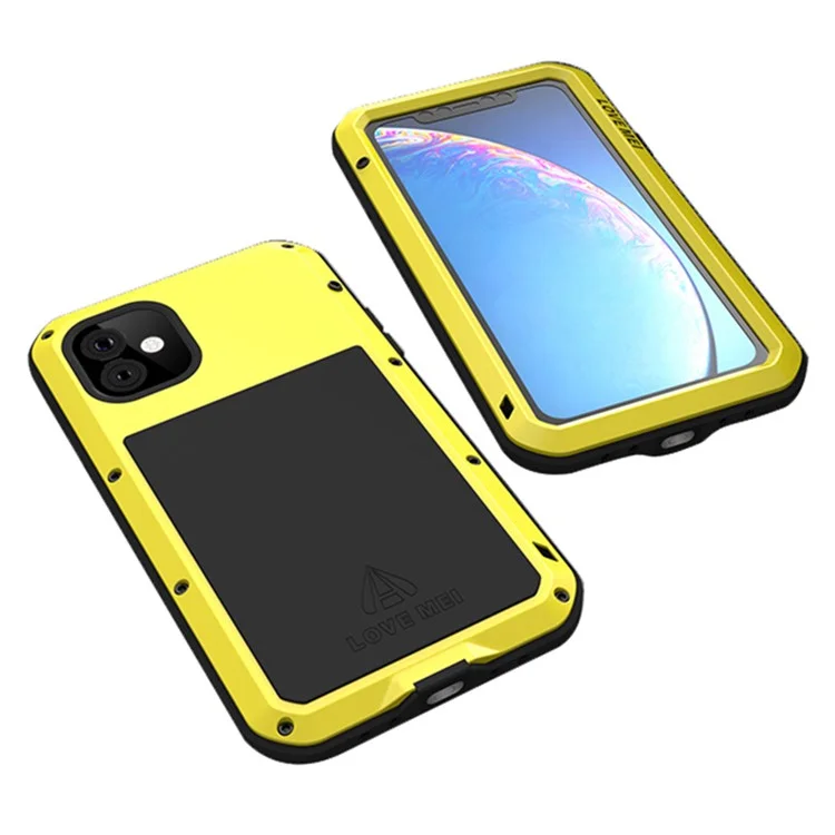 Love Mei Shock Proight Cell Case Para Iphone 11 6.1 Pulgadas - Amarillo