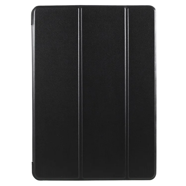 Trelagem de Couro Tri-fold Stand Tampa de Casca de Casca-dissipato de Calça-mel Interno Para Ipad 10.2 (2021)/(2020)/(2019) - Preto