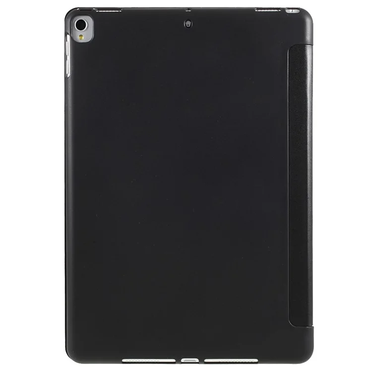 Tri-fold le Cuir Stand Comprimer Couvercle Couverture de Coque à Thermombeur Thermique en Nid D'abeille Pour Ipad 10.2 (2021) / (2020) / (2019) - le Noir