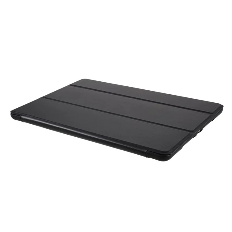 Tapa de la Tableta de Cuero Tri-pliegue Cubierta de la Cubierta de la Carcasa Del Calor Del Calor Interno Para Ipad 10.2 (2021)/(2020)/(2019) - Negro