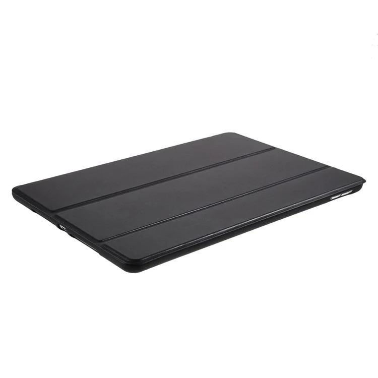 Tapa de la Tableta de Cuero Tri-pliegue Cubierta de la Cubierta de la Carcasa Del Calor Del Calor Interno Para Ipad 10.2 (2021)/(2020)/(2019) - Negro