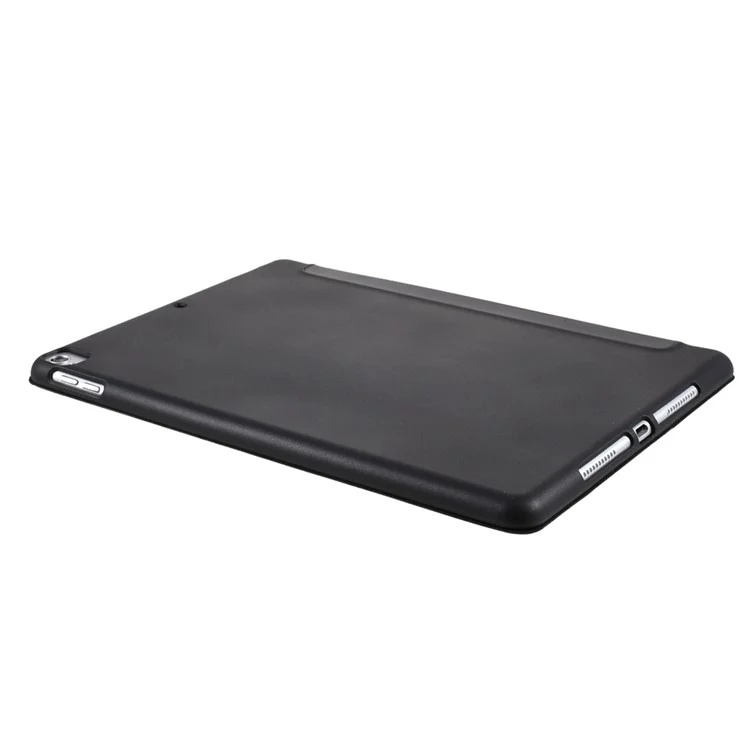 Trelagem de Couro Tri-fold Stand Tampa de Casca de Casca-dissipato de Calça-mel Interno Para Ipad 10.2 (2021)/(2020)/(2019) - Preto