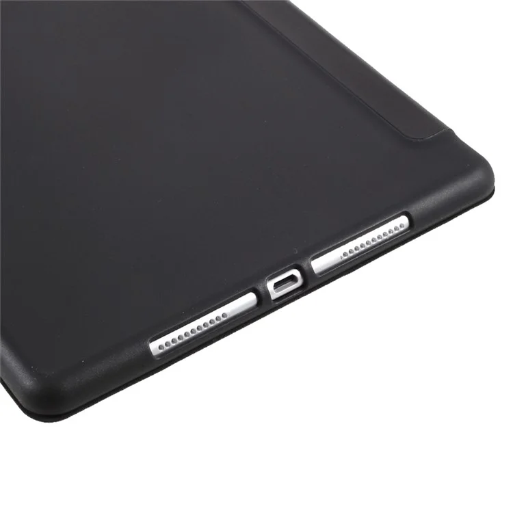 Tri-fold le Cuir Stand Comprimer Couvercle Couverture de Coque à Thermombeur Thermique en Nid D'abeille Pour Ipad 10.2 (2021) / (2020) / (2019) - le Noir