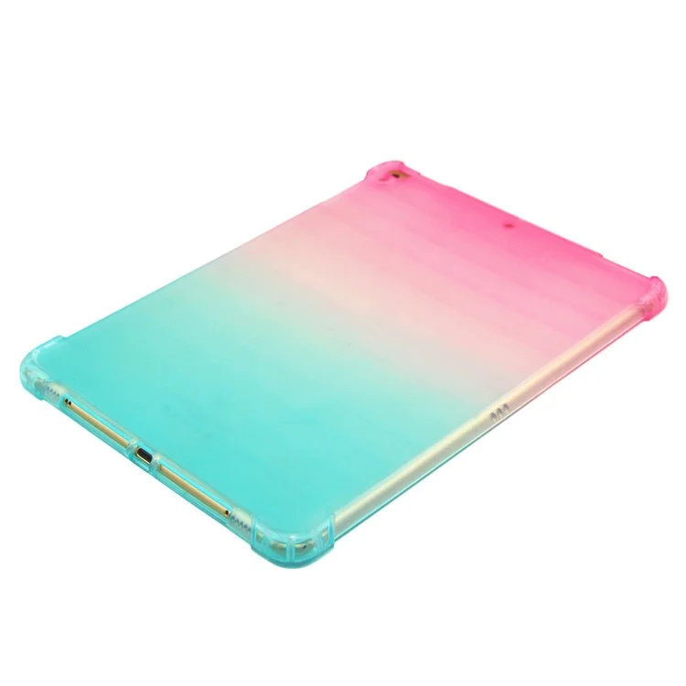 couvre de couverture tpu à coussin d'air coloré pour ipad 10.2 (2021) / (2020) / (2019) / pro 10.5-pouces (2017) / air 10,5 pouces (2019) / pro 10.5-pouces (2017) / air 10,5 pouces (2019) - rose / vert