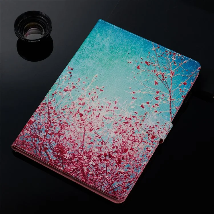 Pattern Printing Leather Wallet Stand Tablet Case for iPad 10.2 (2021)/(2020)/(2019) - Flower Tree
