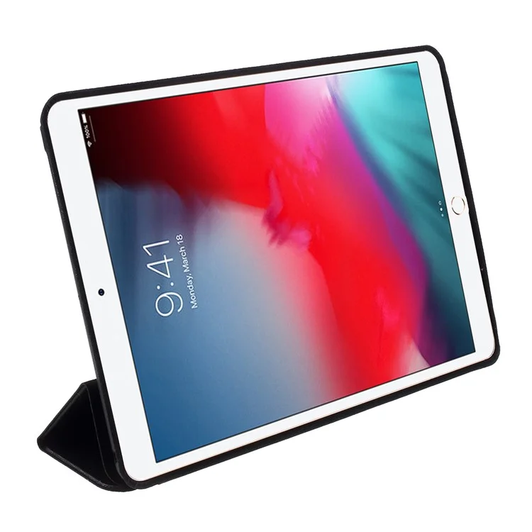 PU Leather Trifold Folio Shockproof Stand Cover Case for iPad 10.2 (2021) / (2020) / (2019) - Black