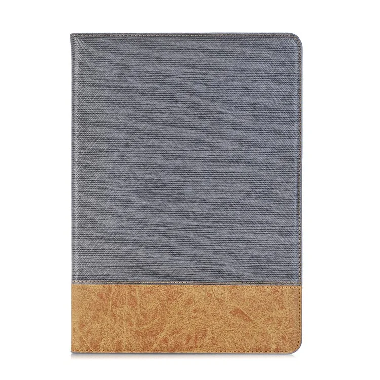 Cross Texture Splicing PU Leather Wallet Tablet Protective Case for iPad 10.2 (2021)/(2020)/(2019) - Grey