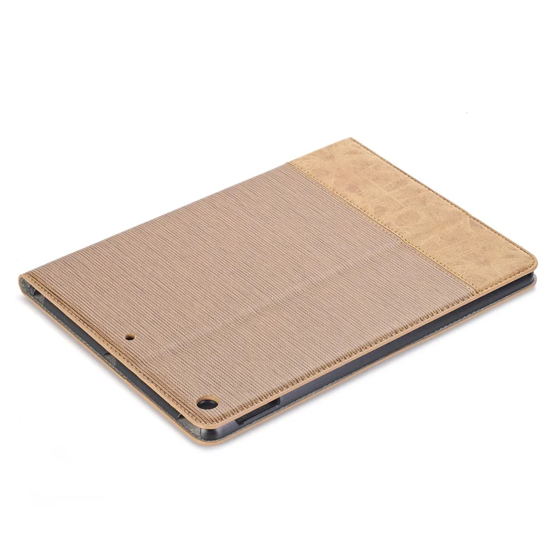 Cross Texture Splicing PU Leather Wallet Tablet Protective Case for iPad 10.2 (2021)/(2020)/(2019) - Light Brown