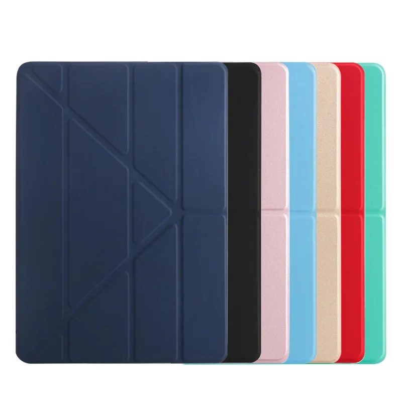 Leather Case for iPad 10.2 (2021)/(2020)/(2019) Origami Stand Tablet Protective Shell - Black