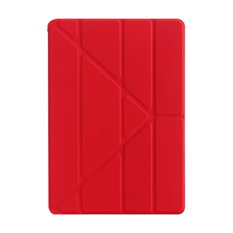 Origami Stand Leather Smart Case Shell for iPad 10.2 (2021)/(2020)/(2019) - Red