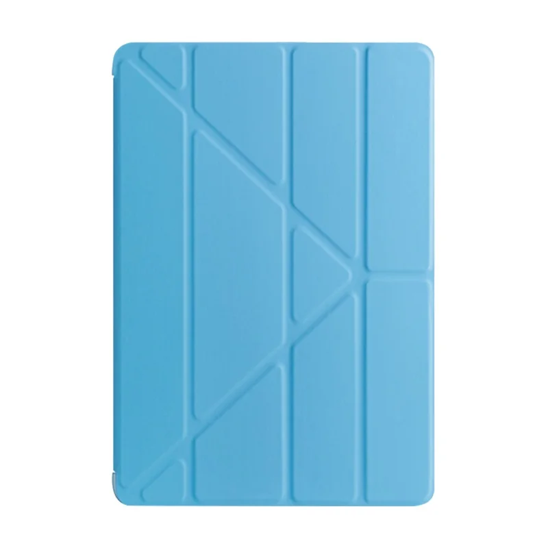 Leather Case for iPad 10.2 (2021)/(2020)/(2019) Origami Stand Tablet Protective Shell - Sky Blue
