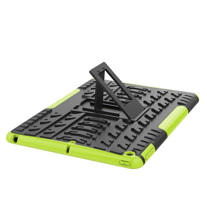 Anti-slip PC + TPU Hybrid Case med støttefod til iPad 10,2 (2021)/(2020)/(2019) - Grøn