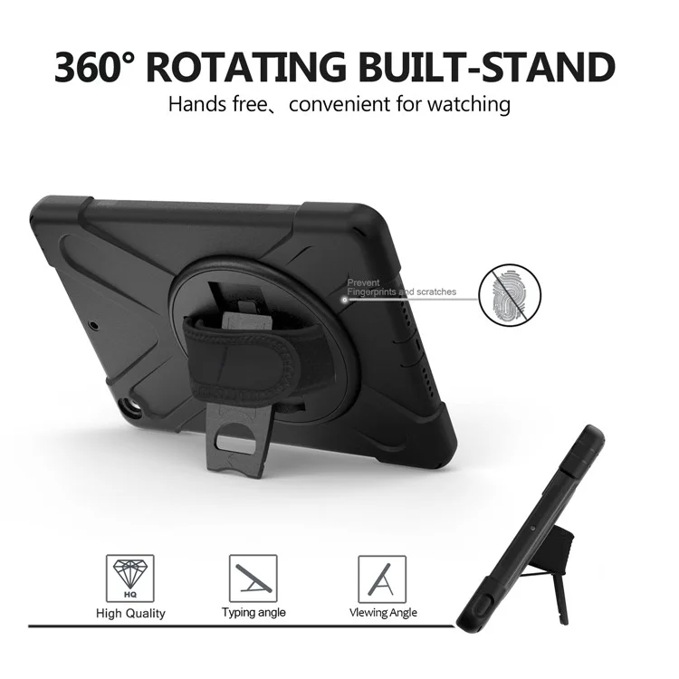 Coque Hybride PC + Silicone à 360 degrés avec Support pour iPad 10.2 (2021) / (2020) / (2019) - Noir