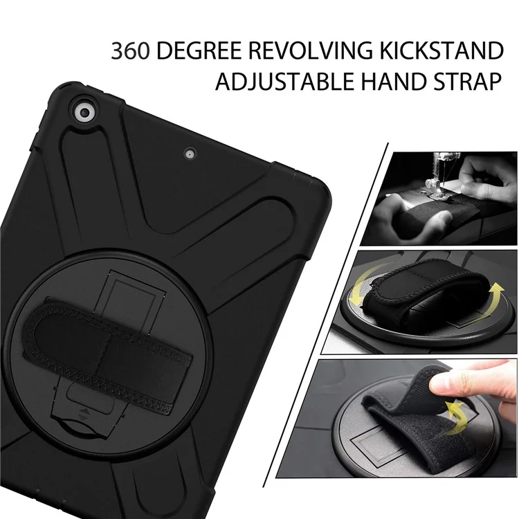 Coque Hybride PC + Silicone à 360 degrés avec Support pour iPad 10.2 (2021) / (2020) / (2019) - Noir