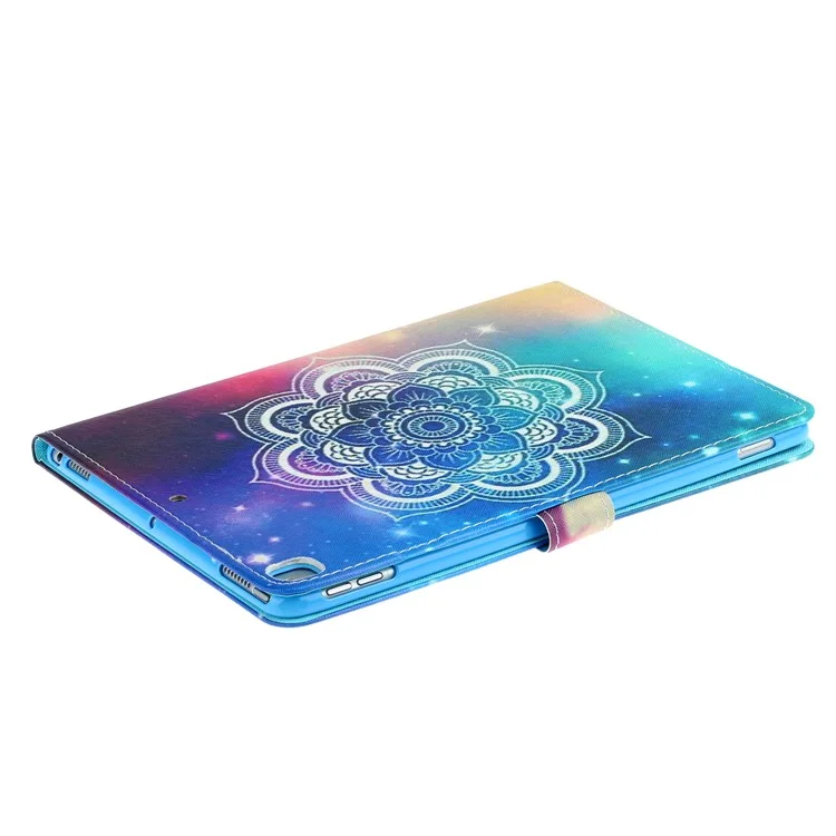 Patterned Leather Card Holder Stand Tablet Protective Casing for iPad 10.2 (2021)/(2020)/(2019) - Stars Decor Flower
