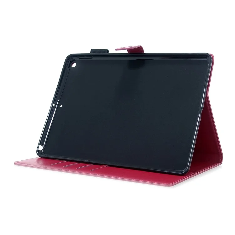 Impresión Flower Butterfly Rinestone Willet Stand Case Para Ipad 10.2 (2021)/(2020)/(2019) - Rojo