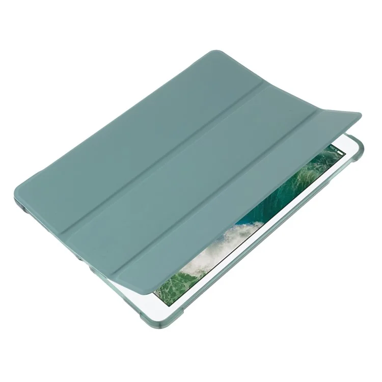 Tri-fold Stand Smart Wake / Sleep Leather Case [avec Rainure de Stockage au Crayon Apple] Pour Ipad 10.2 (2021) / (2020) / (2019) / Air 10,5 Pouces (2019) / Pro 10.5-pouces (2017) - Vert Foncé