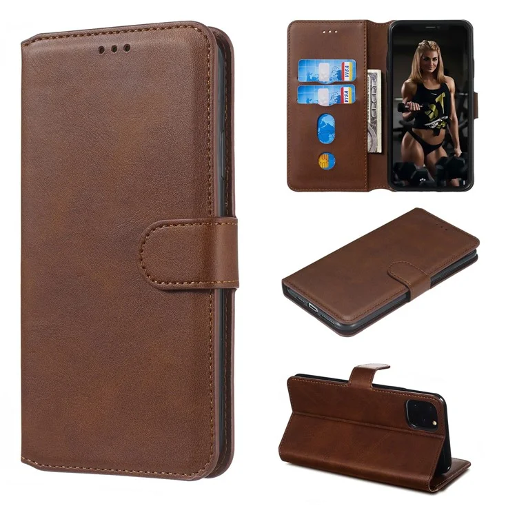 Wallet Leather Stand Case for iPhone 11 Pro 5.8 inch - Brown