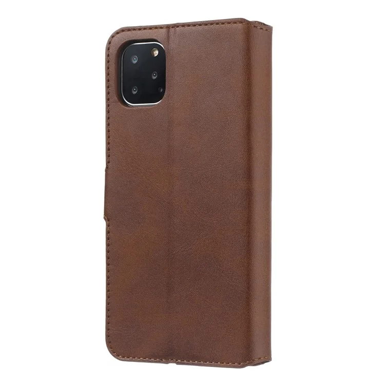 Case de Support en Cuir de Portefeuille Pour Iphone 11 Pro 5,8 Pouces - Brun