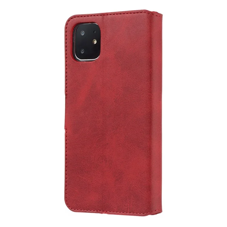 Cell Phone Leather Wallet Stand Case for iPhone 11 6.1 inch - Red