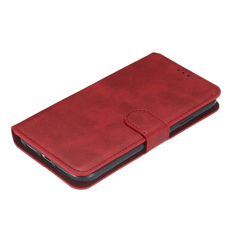 Étui de Support de Portefeuille en Cuir de Téléphone Portable Pour Iphone 11 6,1 Pouces - Rouge