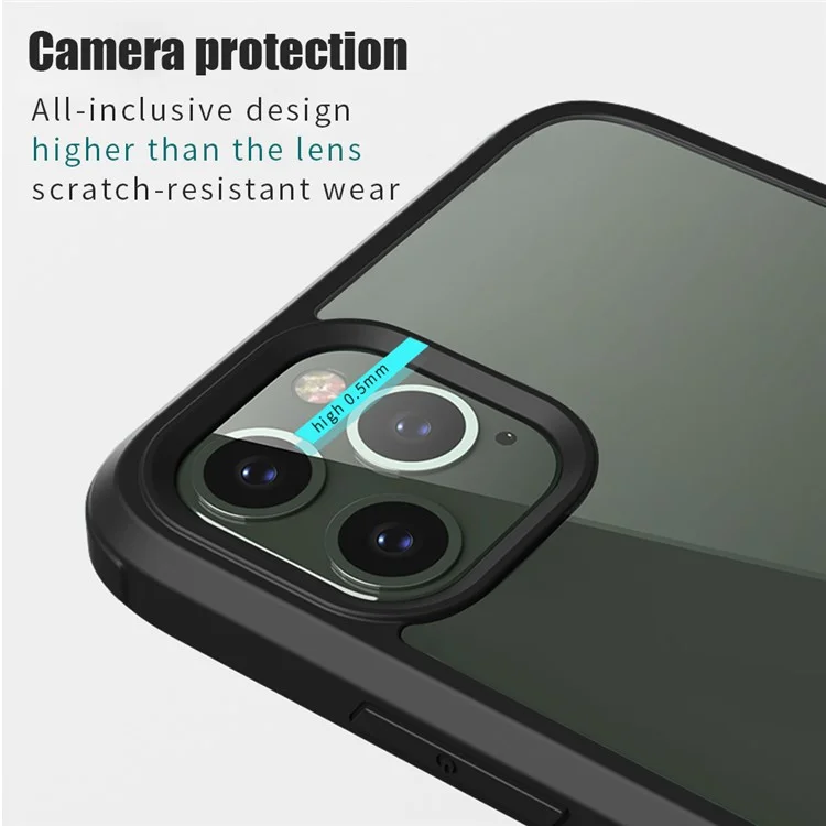 Double Sided Tempered Glass + TPU Hybrid Case for iPhone 11 Pro 5.8 inch - Black
