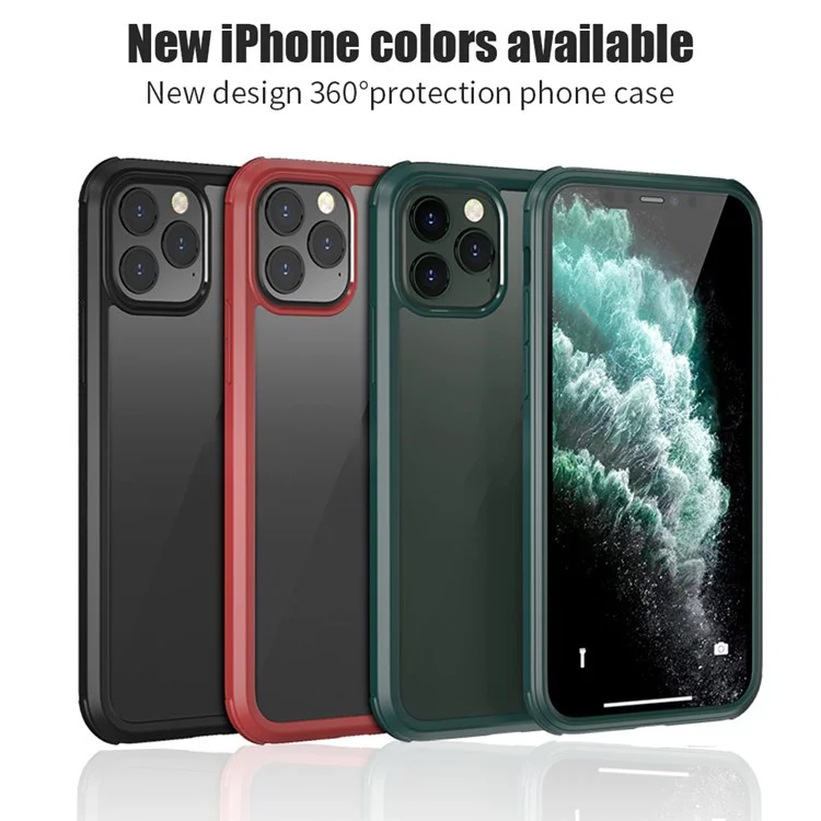 Double Sided Tempered Glass + TPU Hybrid Case for iPhone 11 Pro 5.8 inch - Black