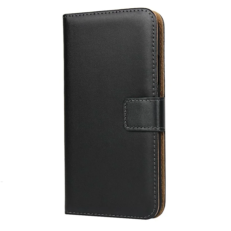 Para iPhone 11 Pro de 5,8 pulgadas Funda de teléfono de Cuero Genuino + PC Cartera Soporte Protección Completa Folio Flip Cubierta Protectora