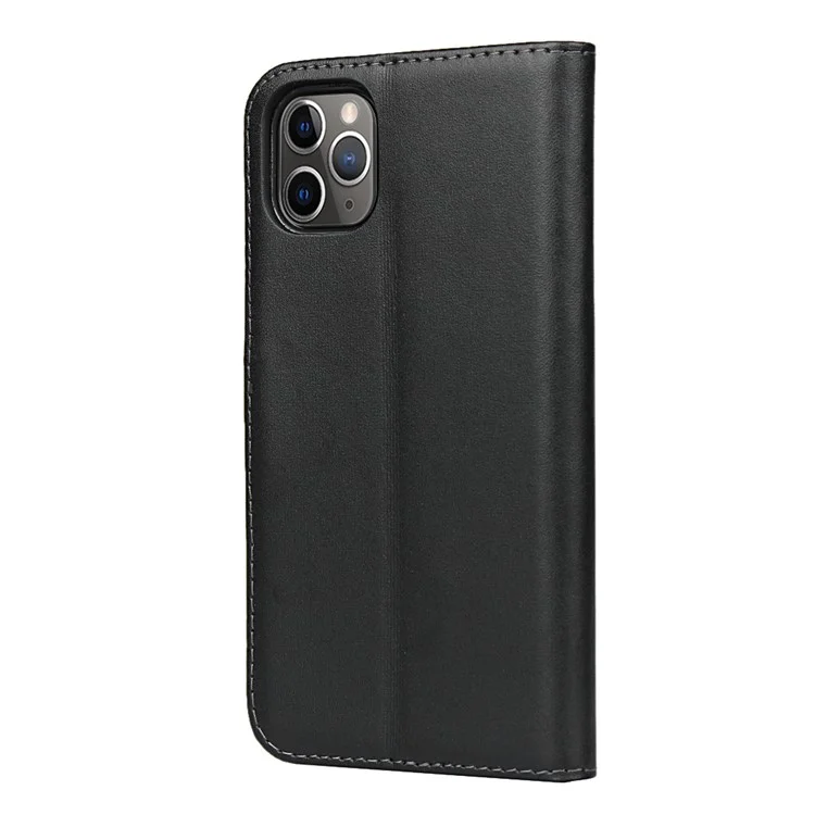 Para iPhone 11 Pro de 5,8 pulgadas Funda de teléfono de Cuero Genuino + PC Cartera Soporte Protección Completa Folio Flip Cubierta Protectora