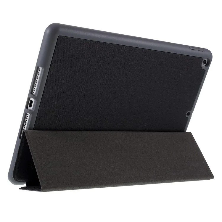 MUTURAL Auto Wake Sleep Stand Smart Leather Tablet Case for iPad 10.2 (2021)/(2020)/(2019) - Black