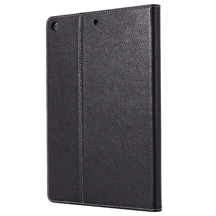 GEBEI Litchi Skin Leather Stand Tablet Cover Case für iPad 10.2 (2021)/(2020)/(2019) - Schwarz