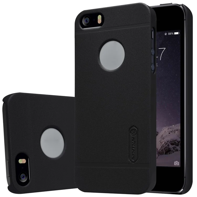 NILLKIN Super Frosted Shield Hard Case for iPhone SE 5s 5 + Screen Protector - Black