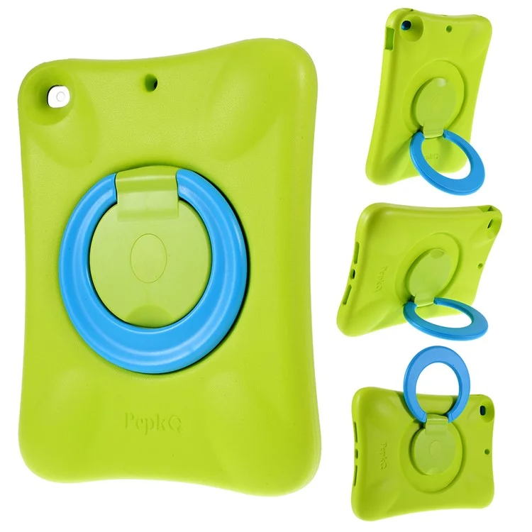 PEPKOO Shock-proof 360° Swivel Kickstand EVA Tablet Case for iPad 10.2 (2020)/(2019) - Green