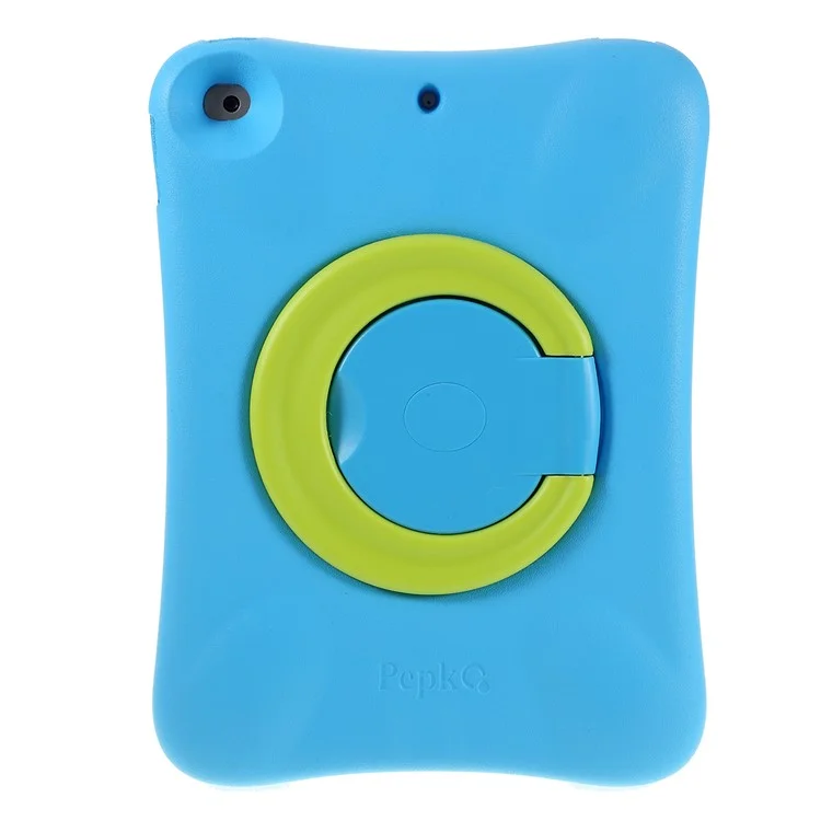 PEPKOO Shock-proof 360° Swivel Kickstand EVA Tablet Case for iPad 10.2 (2020)/(2019) - Blue