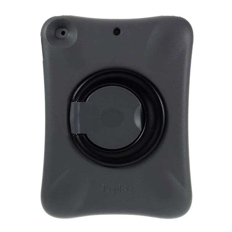 PEPKOO Shock-proof 360° Swivel Kickstand EVA Tablet Case for iPad 10.2 (2020)/(2019) - Black