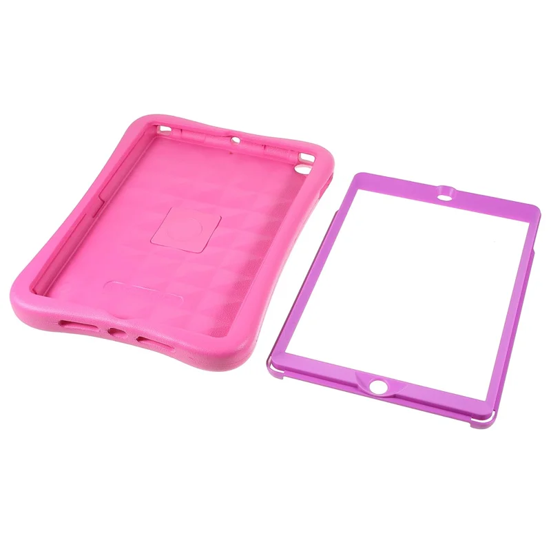 PEPKOO Shock-proof 360° Swivel Kickstand EVA Tablet Case for iPad 10.2 (2020)/(2019) - Pink