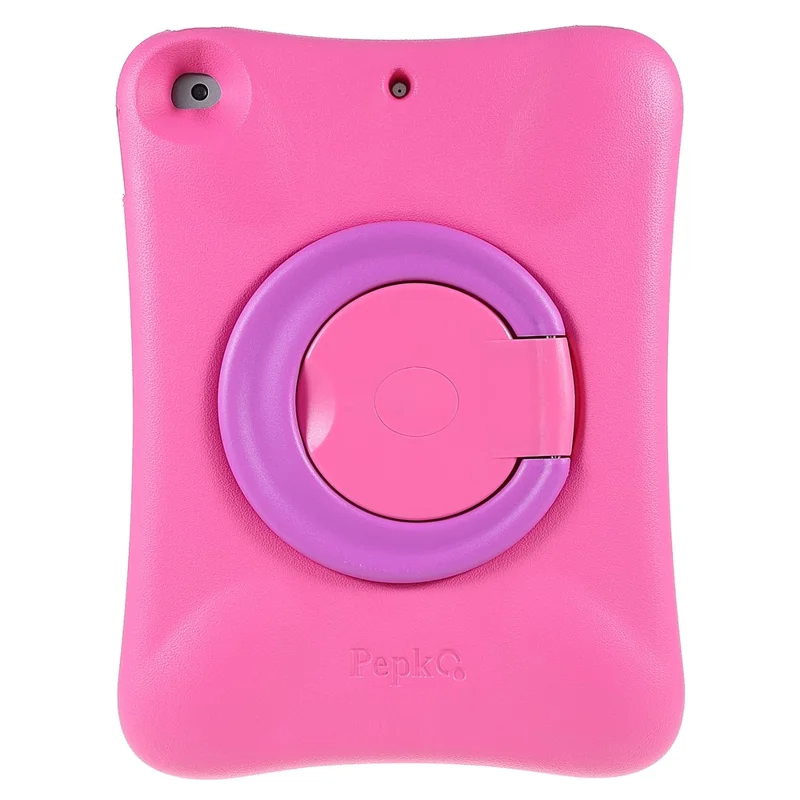 PEPKOO Shock-proof 360° Swivel Kickstand EVA Tablet Case for iPad 10.2 (2020)/(2019) - Pink