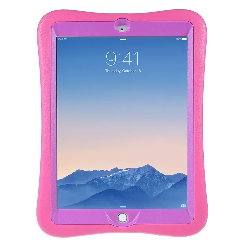 PEPKOO Shock-proof 360° Swivel Kickstand EVA Tablet Case for iPad 10.2 (2020)/(2019) - Pink