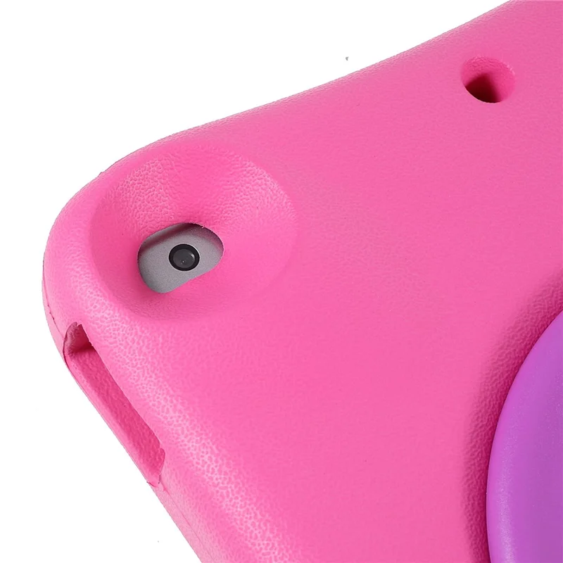 PEPKOO Shock-proof 360° Swivel Kickstand EVA Tablet Case for iPad 10.2 (2020)/(2019) - Pink