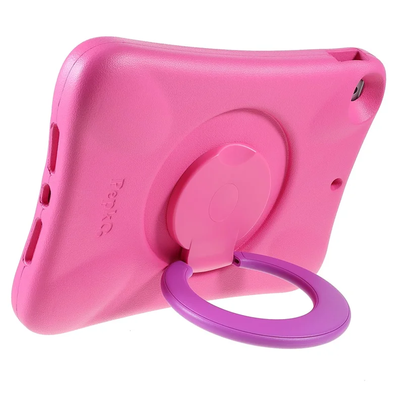 PEPKOO Shock-proof 360° Swivel Kickstand EVA Tablet Case for iPad 10.2 (2020)/(2019) - Pink