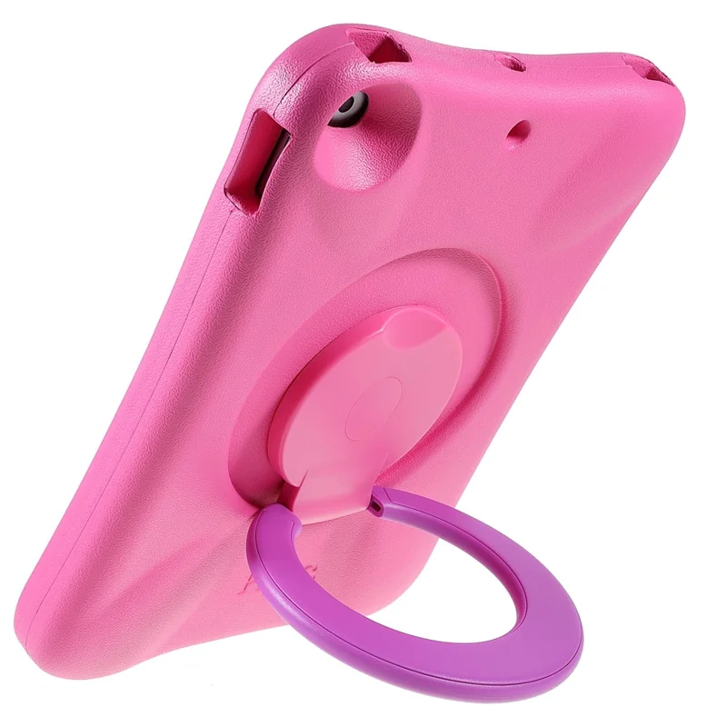 PEPKOO Shock-proof 360° Swivel Kickstand EVA Tablet Case for iPad 10.2 (2020)/(2019) - Pink