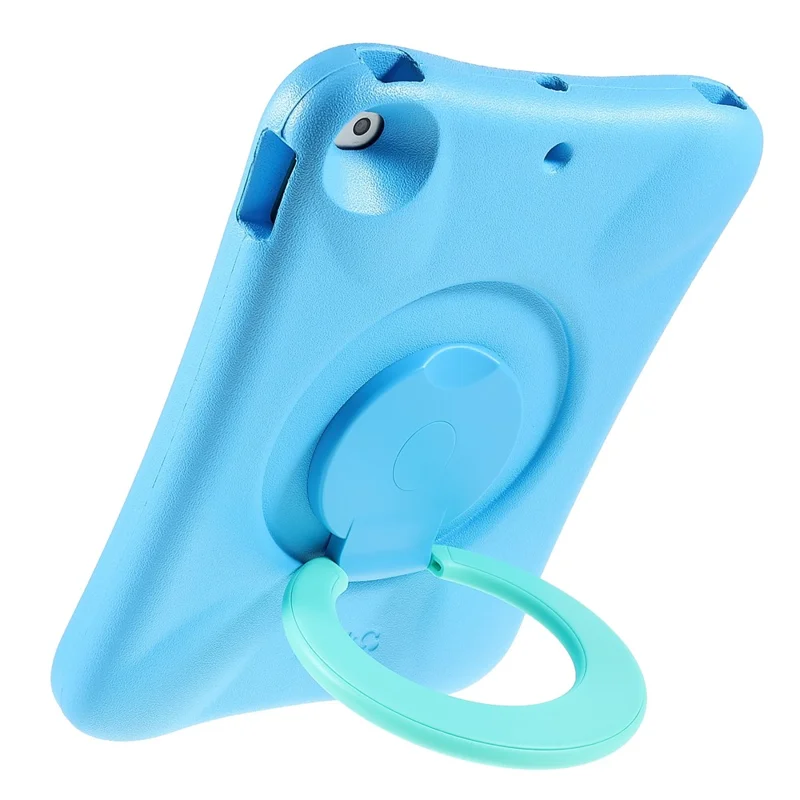PEPKOO Shock-proof 360° Swivel Kickstand EVA Tablet Case for iPad 10.2 (2020)/(2019) - Sky Blue